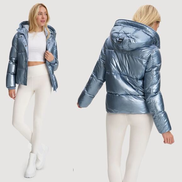 Noize Keva-M Short Length Puffer Blue Metal Sz Small Winter Sky Jacket Gorpcore - Picture 1 of 15